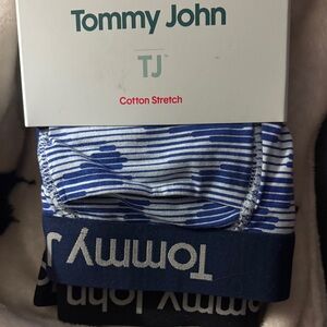 Tommy John Blue and White Boxer Briefs